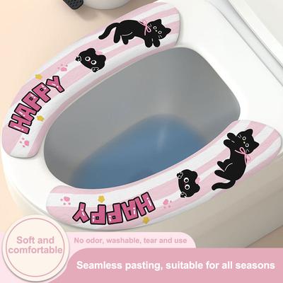 Cute Creative Cartoon Toilet Seat Pad For Kids - Waterproof Adhesive Soft Universal All-Season Toilet Cover Cushion 1Pc
