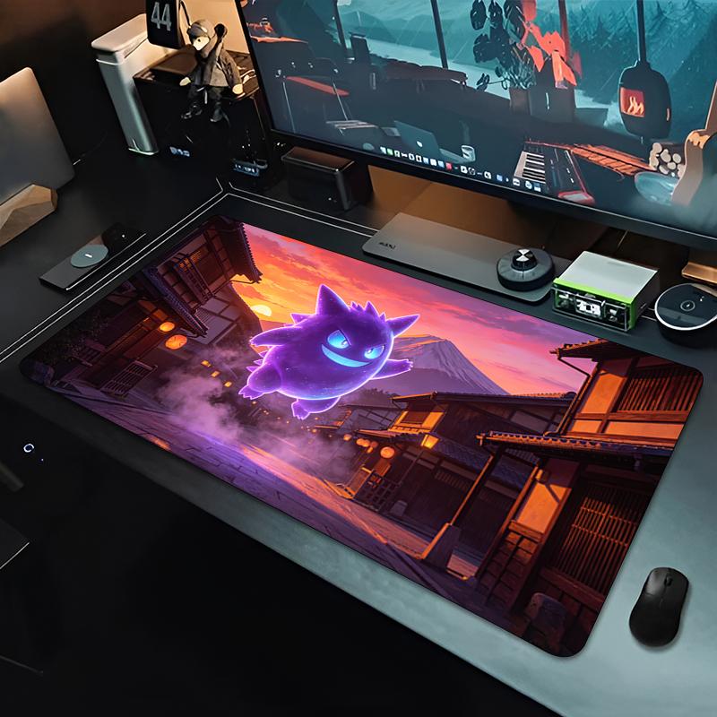 Esports Mouse Pad Pokemon Gengar Smooth Office Desk Mats Large Gaming Accessories Wearresistant MousePads Game Laptop Desk Mat 800x300x2mm