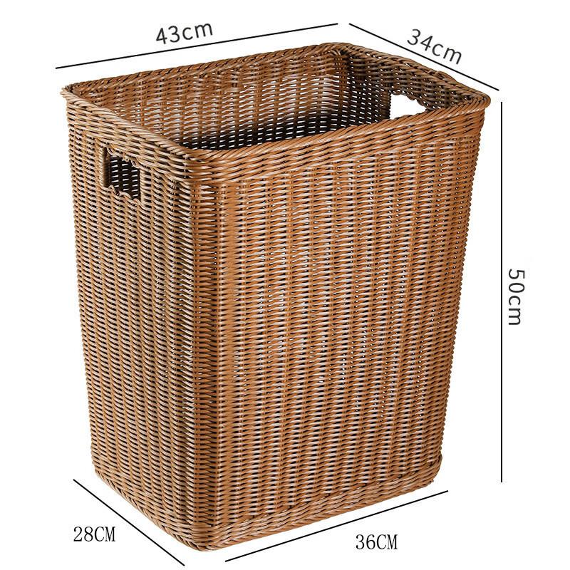 Handun Faux Rattan Laundry Basket with Handles