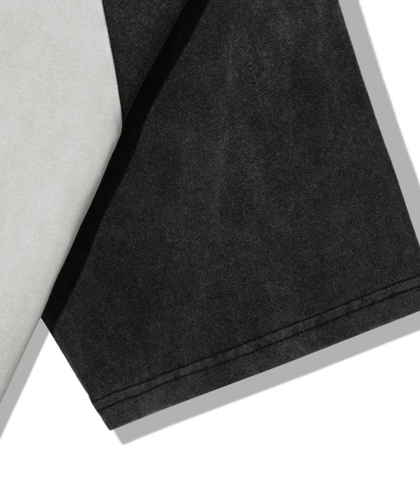 TRILLION Skateboard Pigment Graphic Raglan Short Sleeve_Charcoal