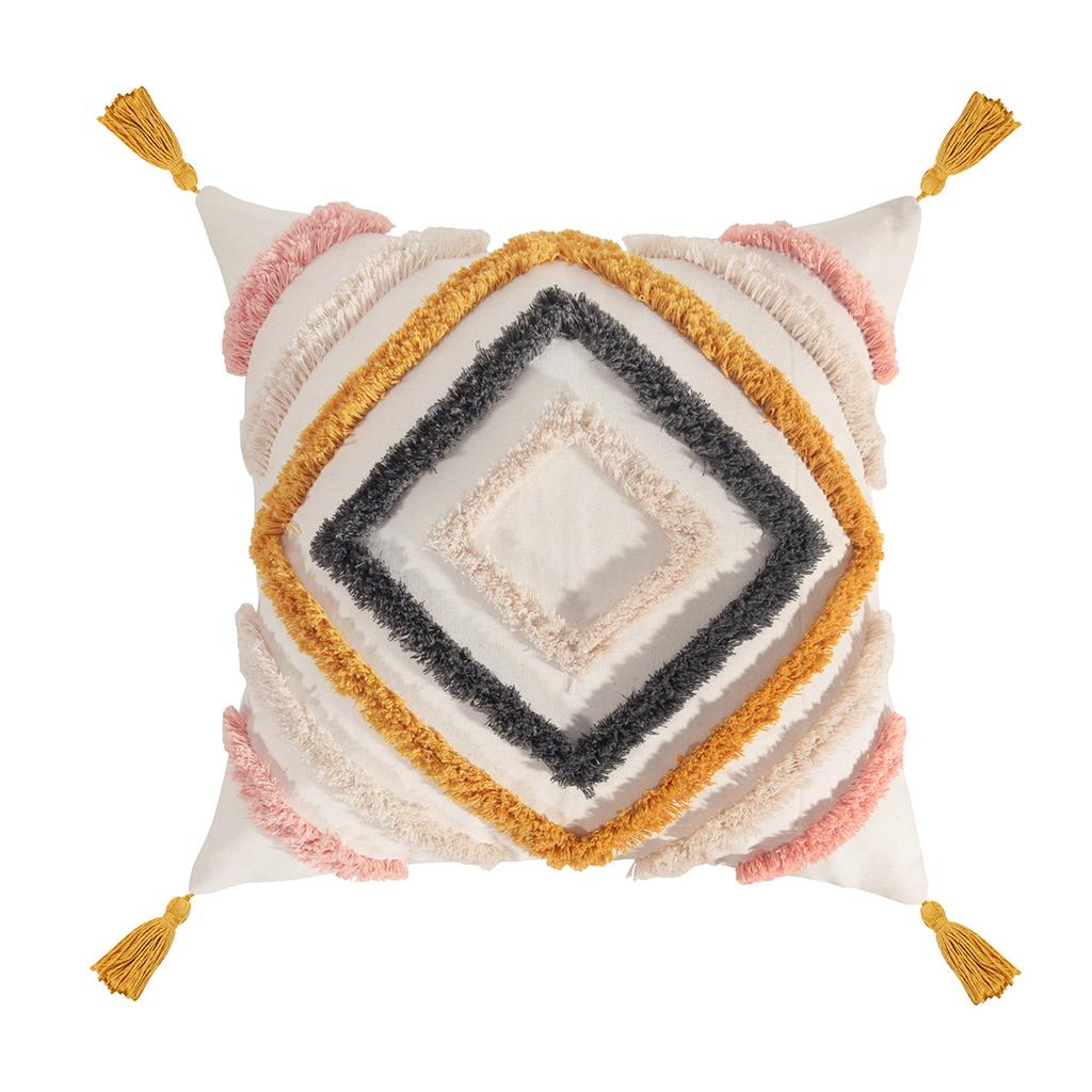 Boho Decor Cushion Cover Geometric Colorful Tufted Tassels Throw Pillows Case Living Room Home Decoration Car Lumbar Pillowcase