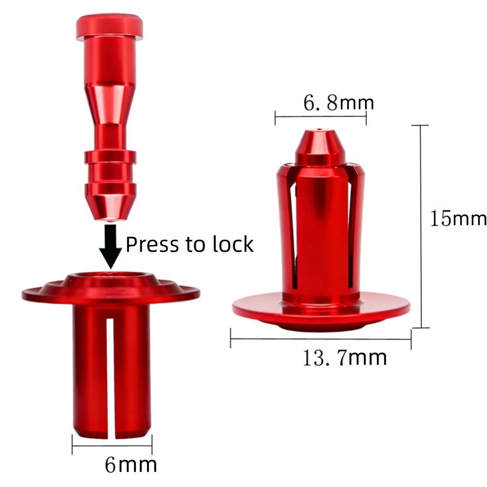 10Pcs 6mm Screw Nuts Multicolored Replacement Parts Expansion Buckle Aluminum Alloy Decorative Buckle