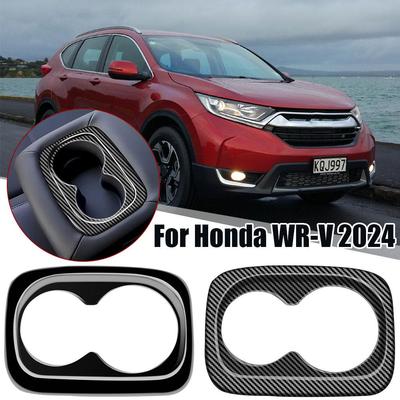 Für Honda WR-V WRV 2024 2025 ABS Hinten Center Sitz Wasser Dekoration Halter Panel Innen Tasse Stciker Trim Abdeckung Zubehör c6B0