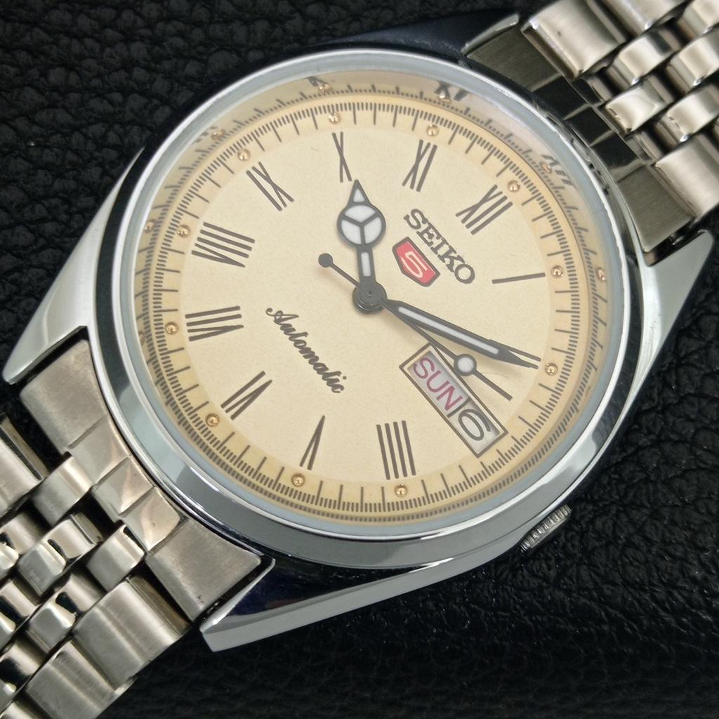 REFURBISHED SEIKO 5 AUTOMATIC 6309A JAPAN MENS VINTAGE GOLDEN WATCH a442141-4