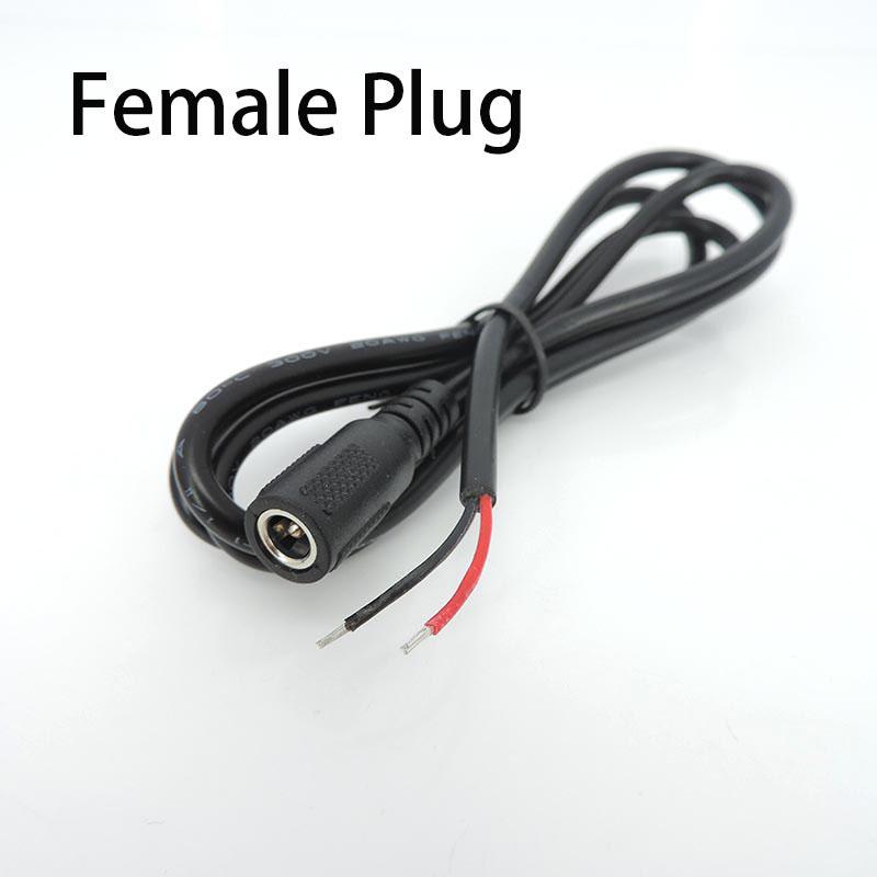 1m DC Male Female Power Supply Pigtail Extend Cable 5.5x2.1mm 20 AWG 5A Jack Cord Connector For CCTV Camera Moniter Solar Panel