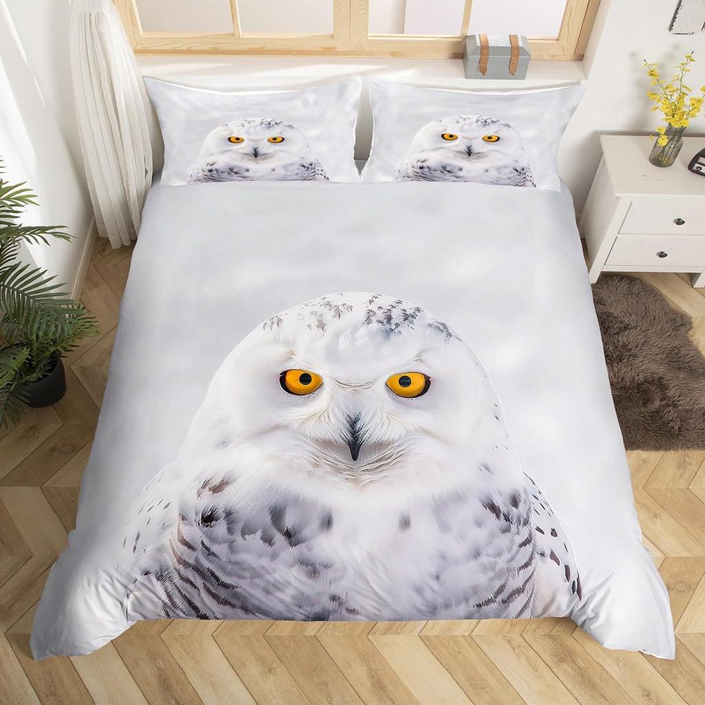 Winter Holiday Themed Christmas Three-Piece Quilt Cover Digital Printing Bedding Set