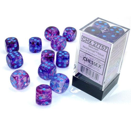 Nebula Chessex 16mm D6 Dice Block (Nocturna)