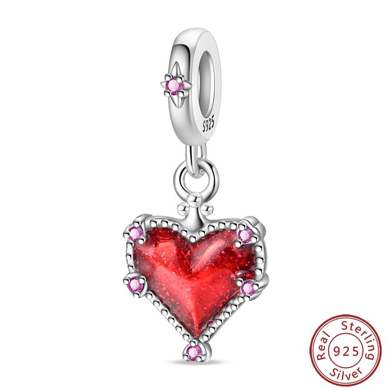 Copper Sincere Emotions Multiple Styles Heart-Shaped Romantic Charms Beads 3Mm Diy Fine Jewelry Making