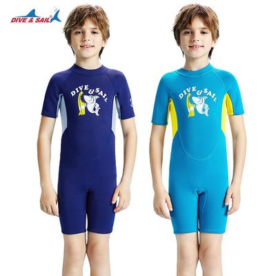 Children's Diving Suit 2.5MM One-piece Short-sleeve Thermal Boys 'swimsuit Snorkeling Surfing