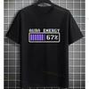 Funny Aura Energy 67 Battery Graphic TShirt with Six Seven Meme Desgin Short Sleeve Pure Cotton Round Neck Casual Tshirt
