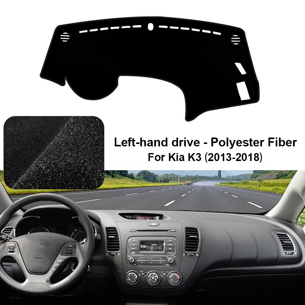 Interior Dashboard Cover Pad for 2013-2018 Kia K3 Sunshade Protector Anti-UV Dash Mat Non-slip Car Interior Moulding