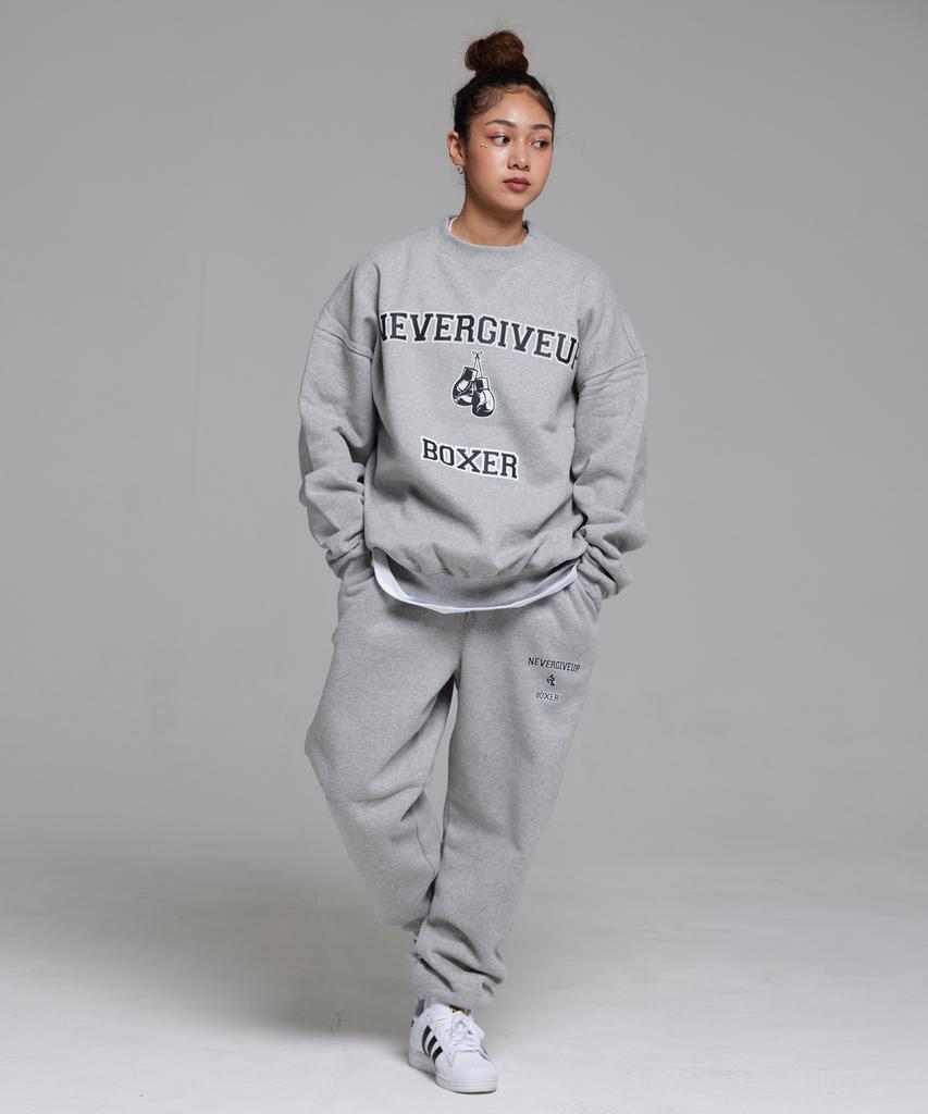 CREAM SODA LAB Lab Never Give Up Gloves Training Jogger Pants Grey