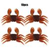 10 ks Umělá plastová měkká nástraha krab 3D simulace návnada pro sladkovodní rybolov (Hnědý)