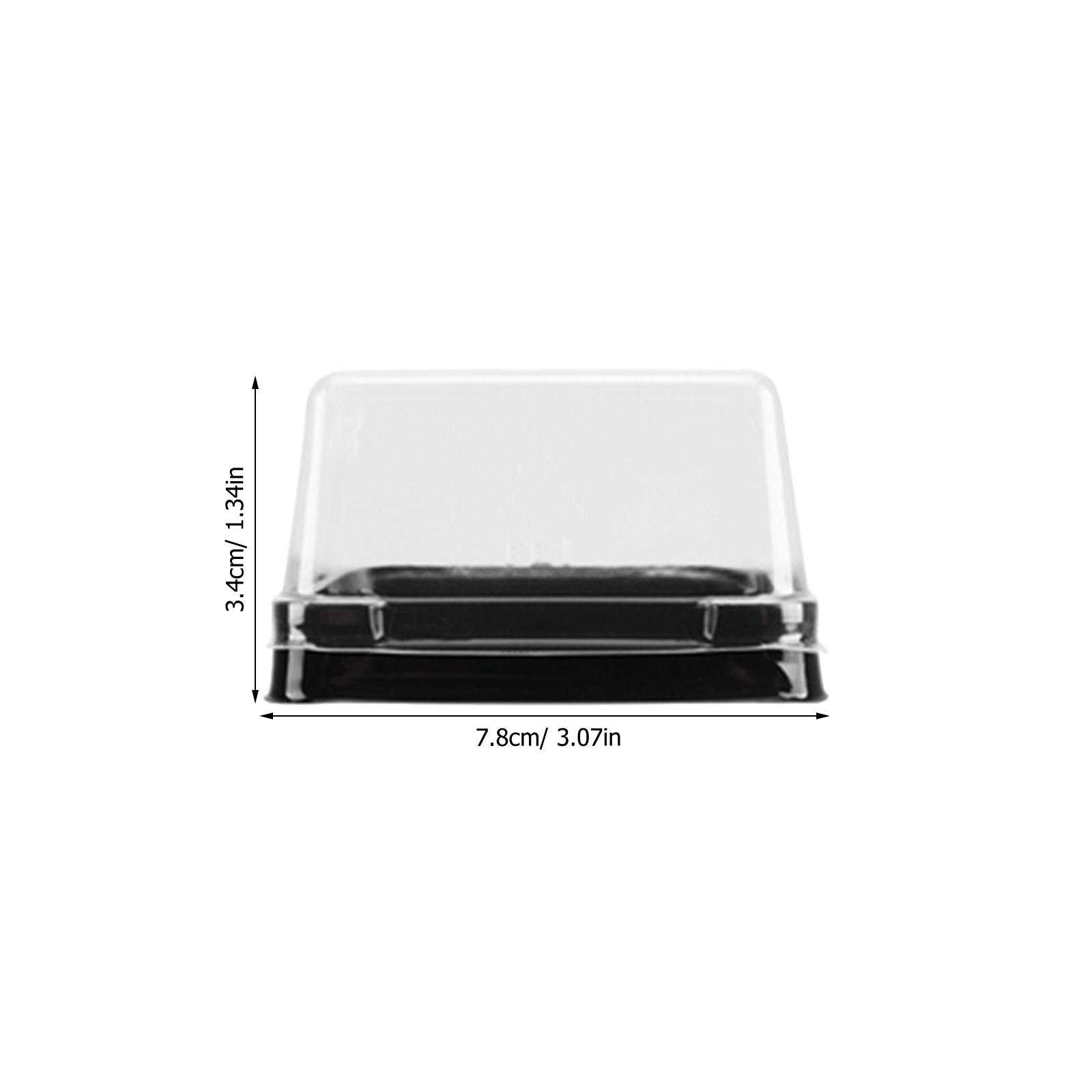 

100pcs Egg-Yolk Puff Box Clear Pet Rectangular Moon Cake Container For Dessert Packaging Storage Food Preservation Kitchen Bar