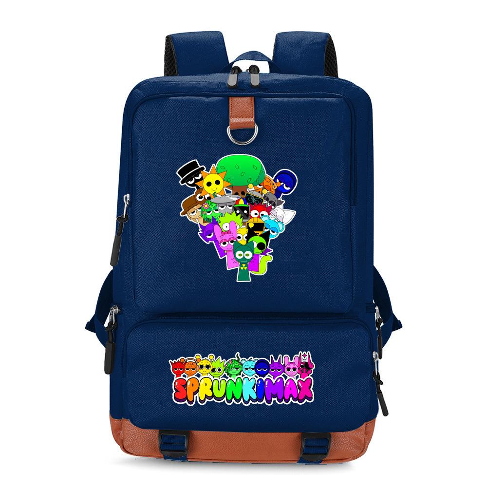 Srunki Backpack Multifunctional Large Capacity Business Backpack Lightweight Burden Reduction Primary and Secondary School Student Bag