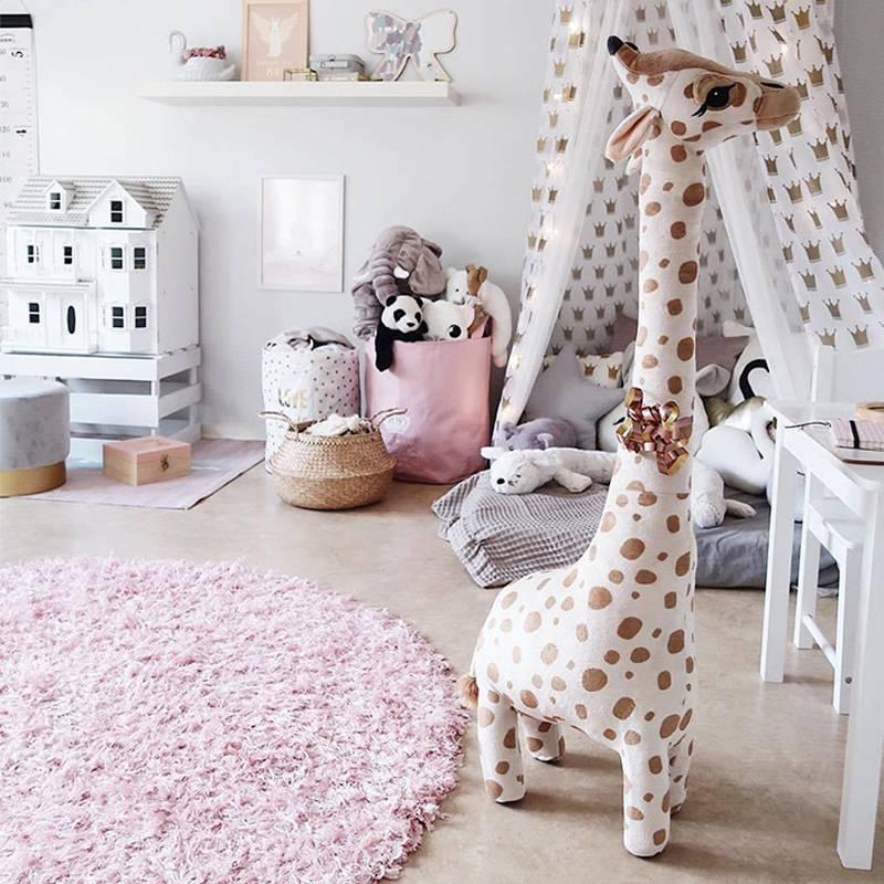 Cute Giraffe Plush Toy Sleeping Pillow For Kids Bedroom Decor And Nap Support