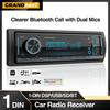 Grandnavi 1 Din Car Radio Audio Stereo FM Aux Input Receiver SD TF USB 12V In-dash MP3 Bluetooth Multimedia Auto Radio Player