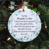 to My Daughter in Law Christmas Ornaments, Daughter-in-Law Christmas Ornament Gifts, Two-Side Printed 3'' Christmas Ornament for Christmas Tree,