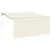Retractable Awning Cream 300 X 200 Cm Polyester and Aluminum