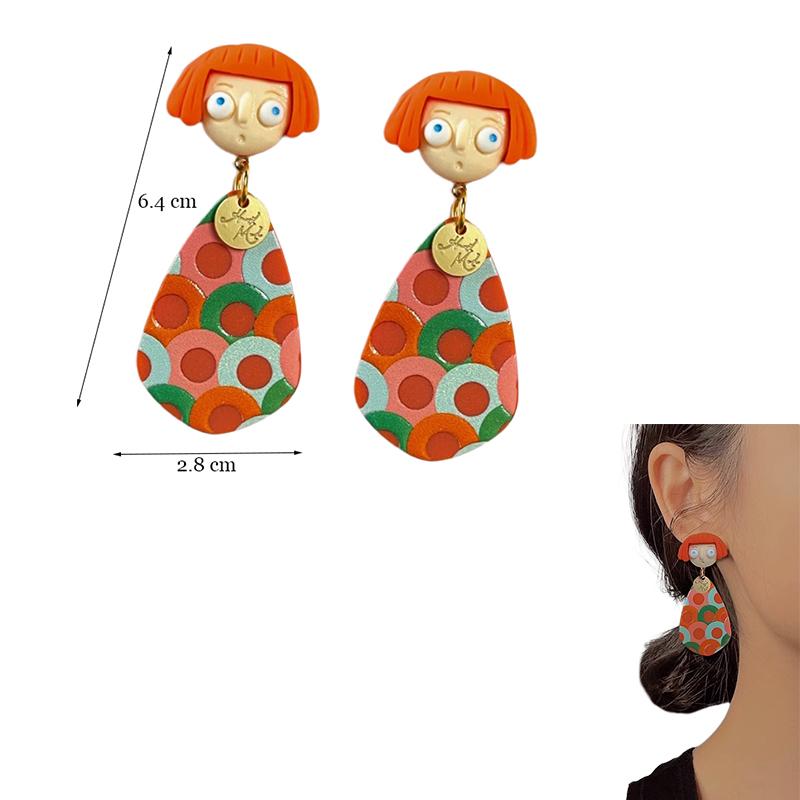 Top Sale Fashion Colourful Dangle Earrings for Women Accessories Stud Earring Pendientes New In Resin Earings
