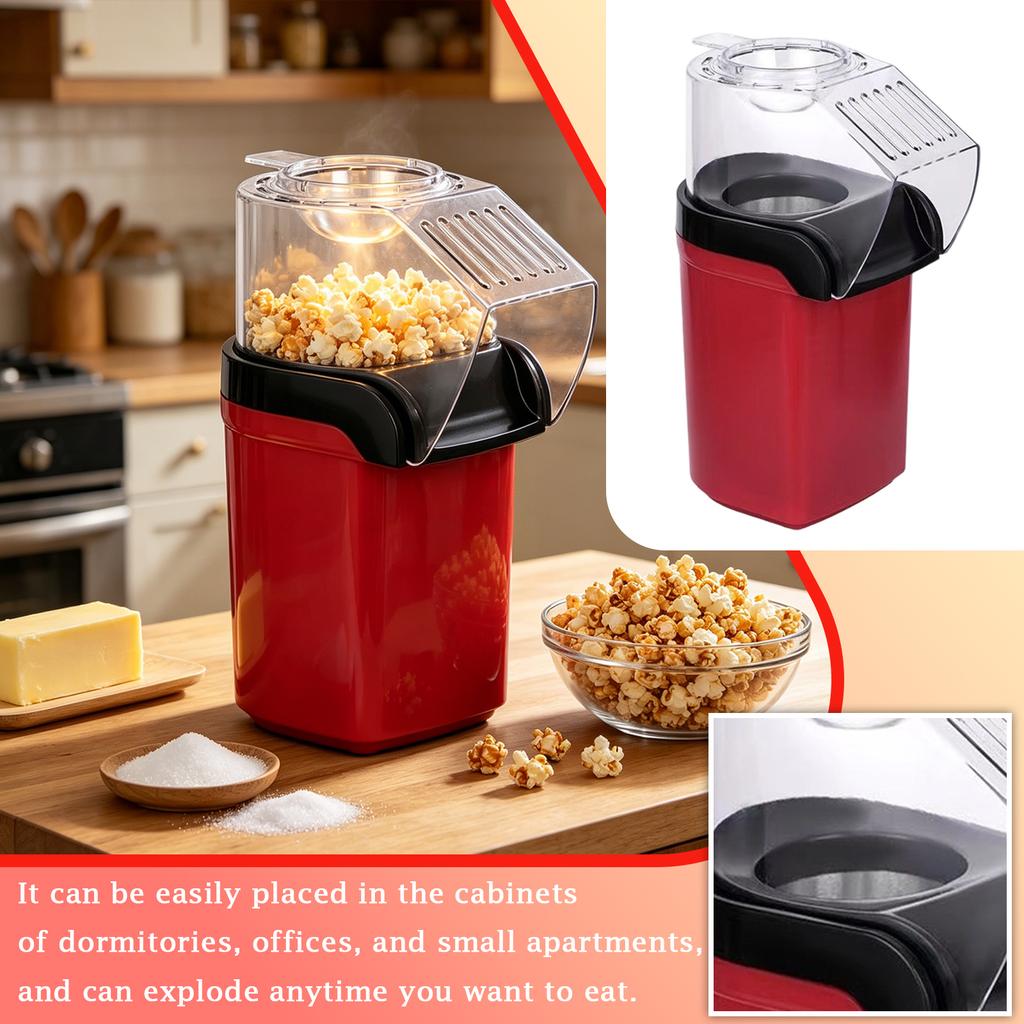 Electric Hot Air Popcorn Maker Mini Popcorn Machine Household Corn Popper No Oil Required Fast Heating and Easy Operation