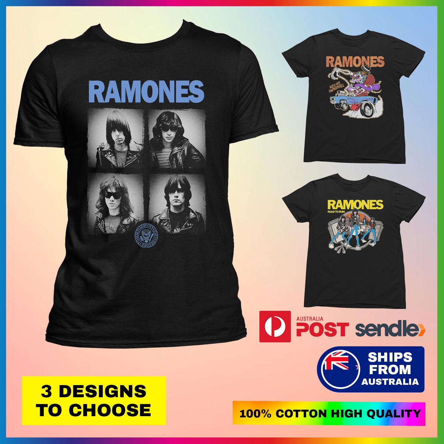 Ramones Band T-shirt Road to Ruin Graphic Print Punk Rock Tee XXL