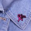 Hope Ribbon Brooch Pink Breast Cancer Awareness Buttons Badge Enamel Lapel Pins for Women Girls Charity Party Ornament