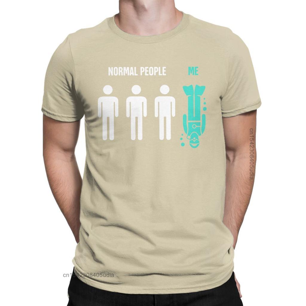 People Me Scuba Diving Dive T-Shirt Men Leisure Pure Cotton Tees Harajuku Oversized T Shirt Birthday Camisa Streetwear