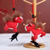 Horse Year Lucky Plush Keychain With Pp Cotton Filling For Gift And Decoration