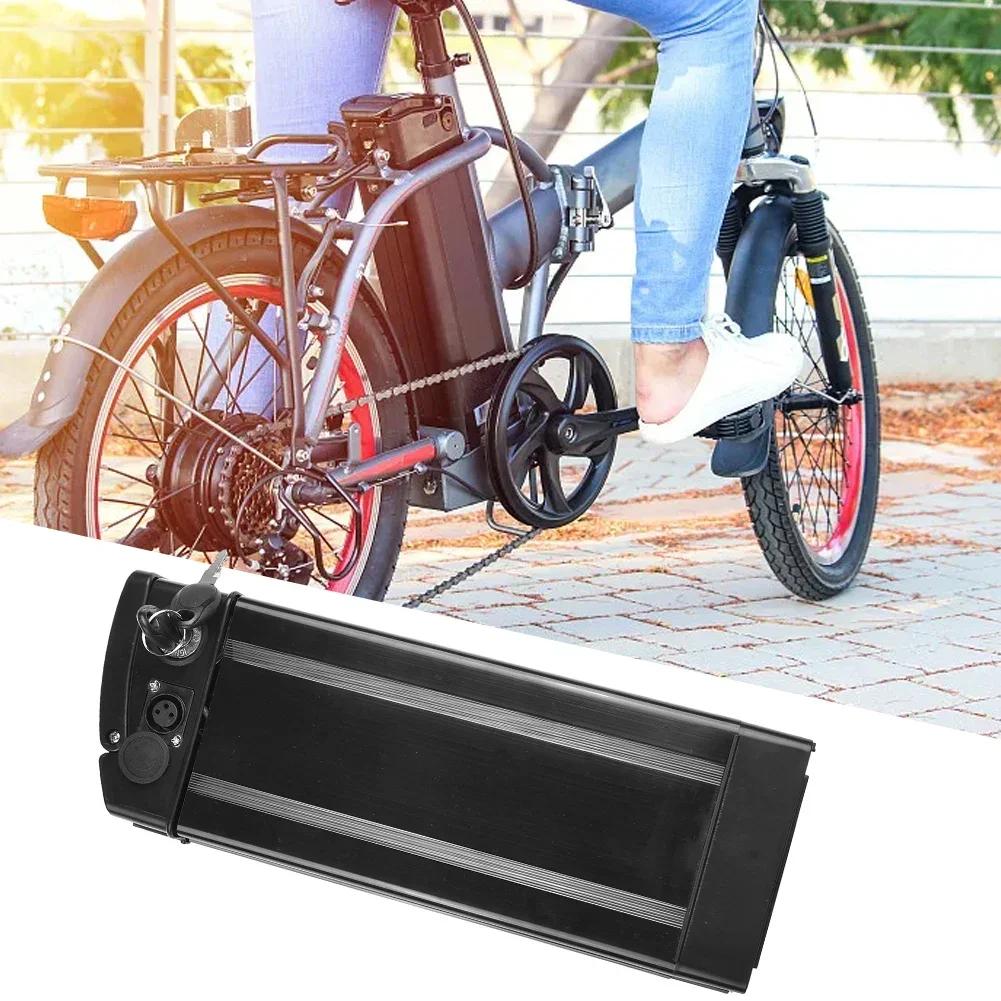 Reliable Electric Bike Battery Box, Ebike Holder Case with Charging Socket, Output Port , Perfect for Electric Bicycles