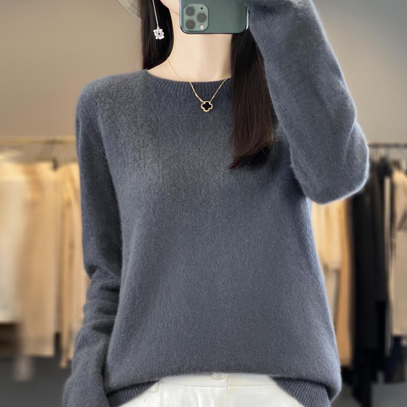Women Sweater 100% Wool MODERN NEW SAGA O-neck Knit Pullover Thin Spring Autumn Jumpers Female Knit Tops