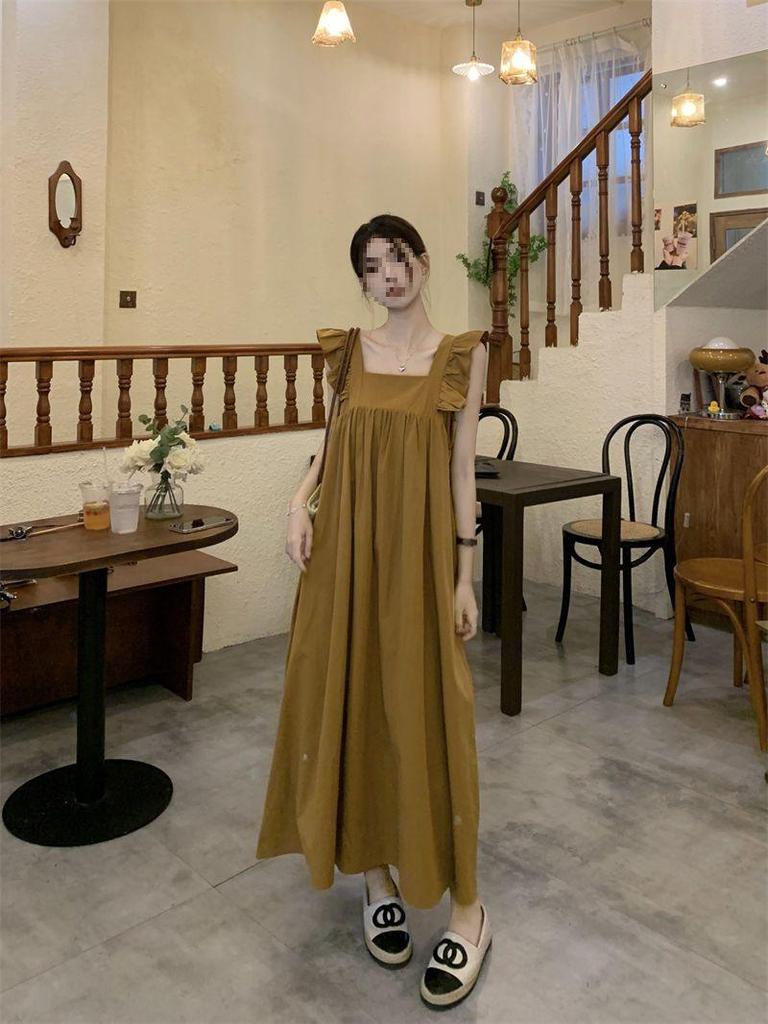 Elegant Summer Puff Sleeve Bow-Tie Backless Dress