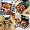 21CM Silikon Air Friteuse Topf Tablett BBQ Grill Pad Platte Airfryer Ofen Backform Topf Lebensmittel Sicher Wiederverwendbare Platz air Fryer Pan