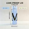 1PC Bold Capital Letter M Logo Print 750ml Color Plastic Sports Water Bottle Leakproof Flip Straw Lid Suitable for Sports Office Home Use
