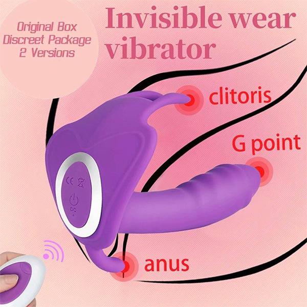 Wearable Butterfly Dildo Vibrator Female G-spot Stimulator Remote Control Vibrating Egg Masturbation Device Sex Toy