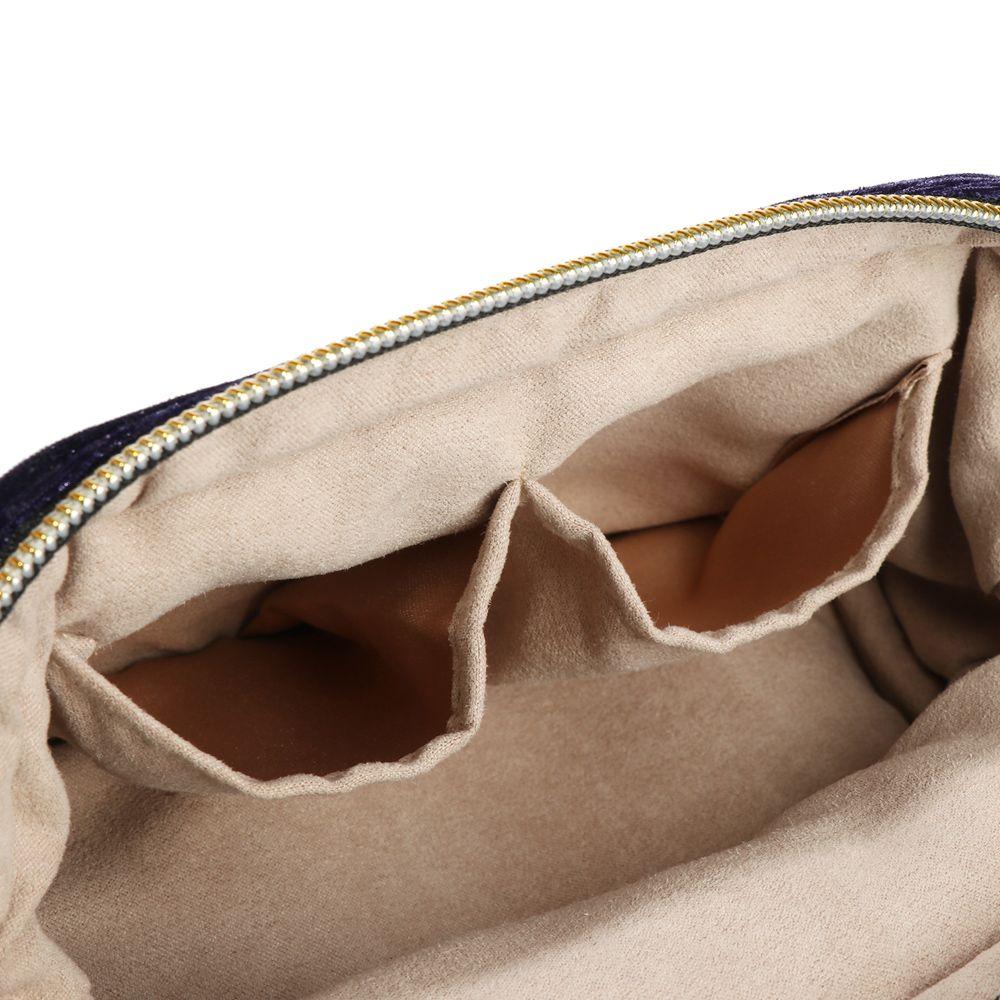Girl Travel Jewelry bag Make Up Bag Star Moon Pattern Portable Embroidered Velvet Cosmetic Bag