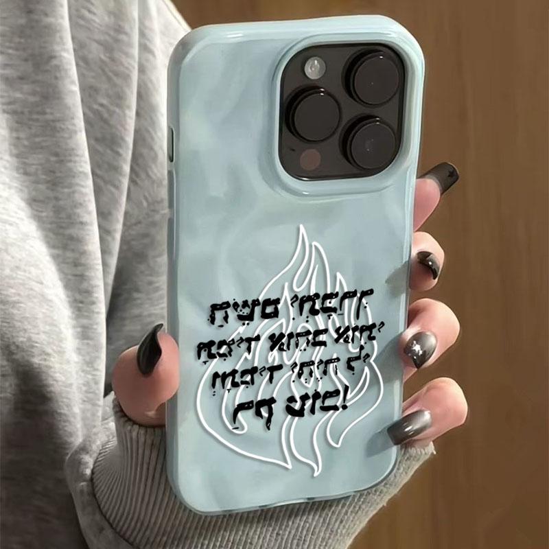 

New Fashion Flame Pattern Silicone Soft Phone Case For iPhone 17 Pro Max 15 14 17 Air 13 12 11 16 Plus 17E 16E Shockproof Cover iphone 12 ProMax