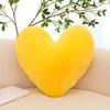 Heart Pillow Thick Elastic Cozy Fully Stuffed Room Decor Pillow Solid Color Colorfast Plush Sofa Living Room Bedside Bed Cushion Toy Photo Prop