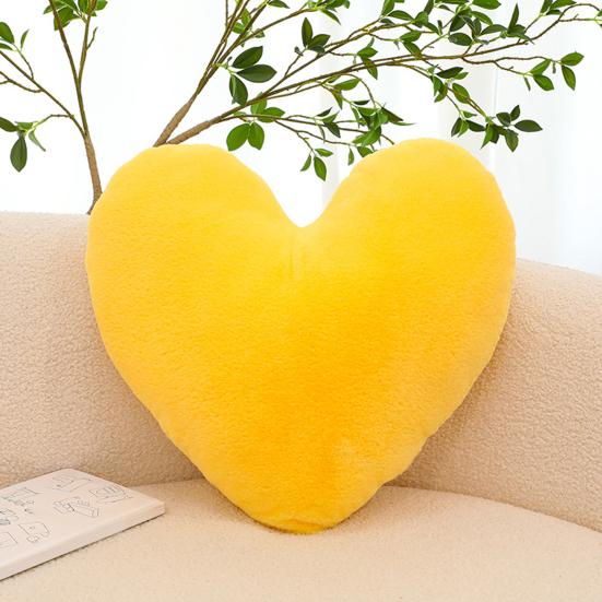 Heart Pillow Thick Elastic Cozy Fully Stuffed Room Decor Pillow Solid Color Colorfast Plush Sofa Living Room Bedside Bed Cushion Toy Photo Prop