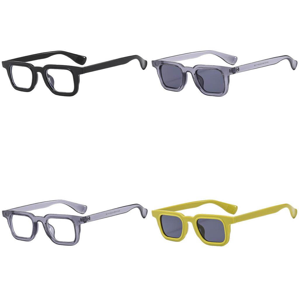 Geometric Square Sunglasses Uv400 Protective Mens Fashion Eyewear For Party And Stage