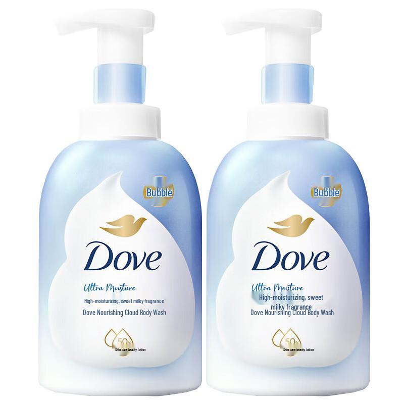 Dove Rich Foam Deeply Nourishing Shower Gel, Moisturizing Scent (2x400ml)