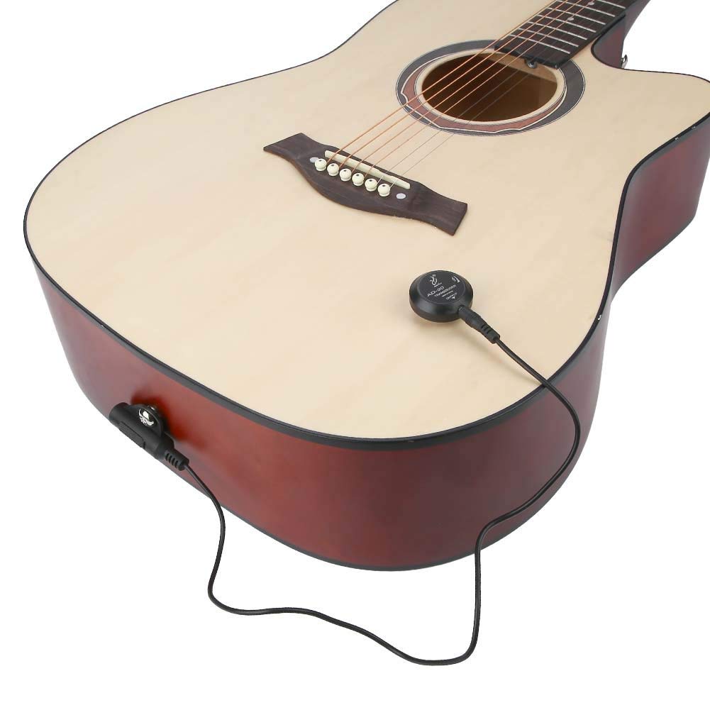 Piezo Microphone Transducer AD35 Mini Piezo Pickup Contact Microphone Transducer for Acoustic and Ukulele Guitar, Violin,