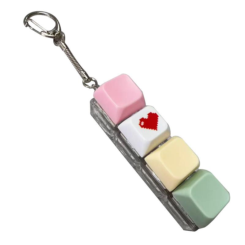 Mechanical Keyboard Switch Keychain Set Stress Relief Toys Diy Pressing Sensory Keyring For Adults