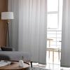 Ombre Pink Grey Sheer Curtains 63 Inches Length 2 Panels Set Chiffon Curtain Sheers for Living Room, Modern Solid Color Gradient Rod Pocket Window