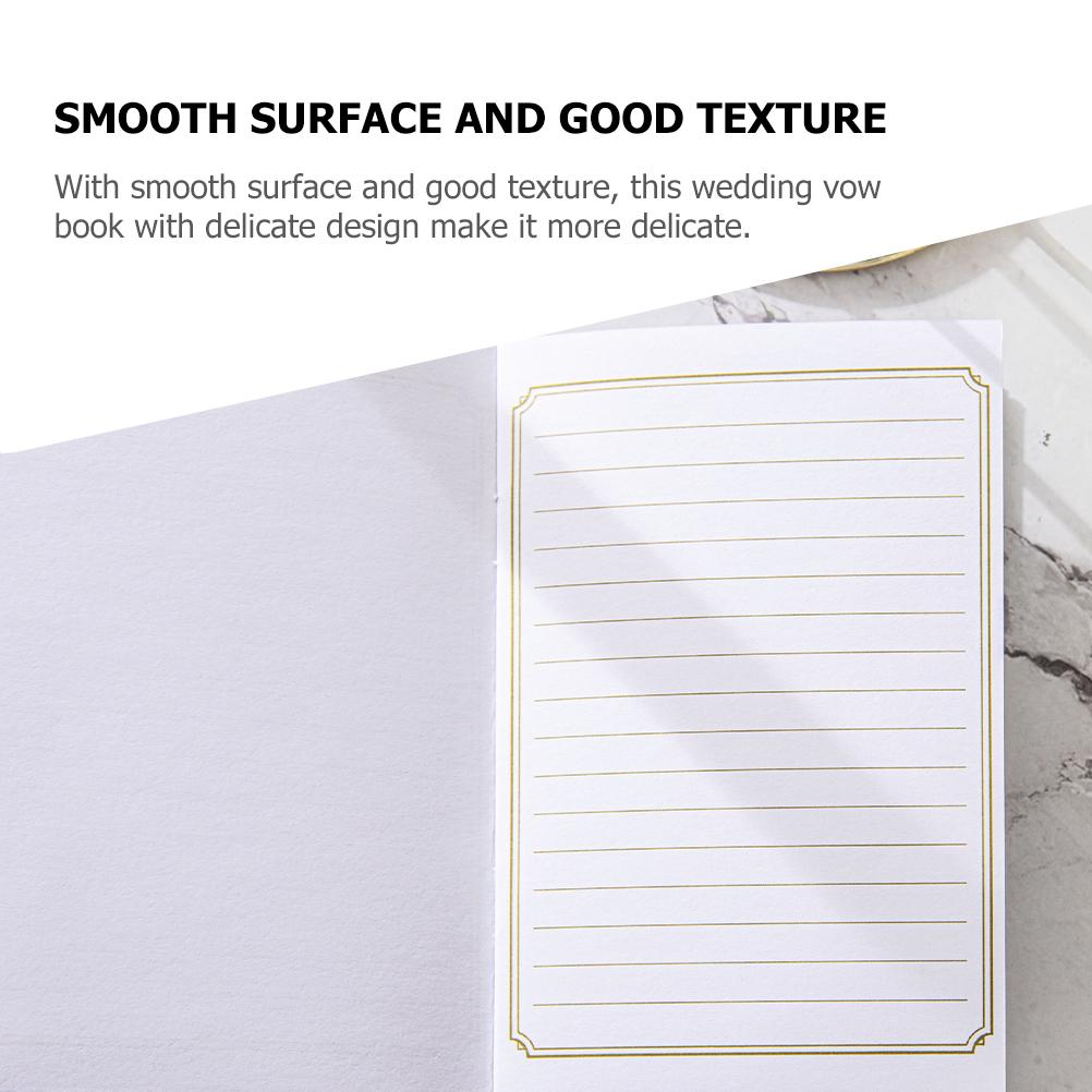  2 Pcs Wedding Vows Book Notebooks His Her Magazine Paper Booklet Lovers and Booklets