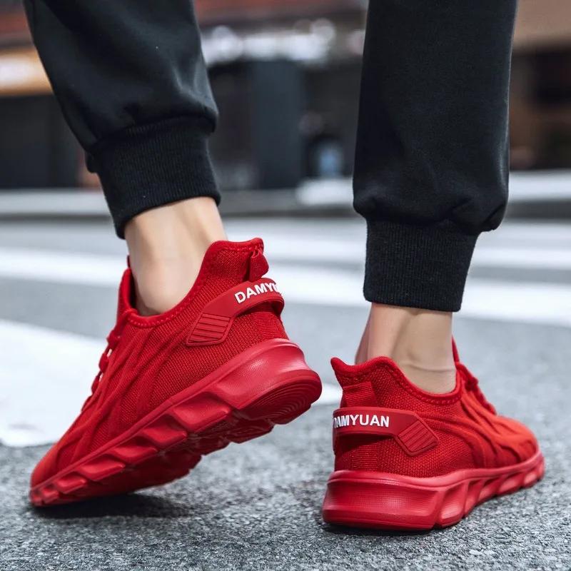 Damyuan Lightweight Men Casual Shoes Breathable Slip on Male Casual Sneakers Anti-slip Men's Flats Sneakers Men Walking Shoes