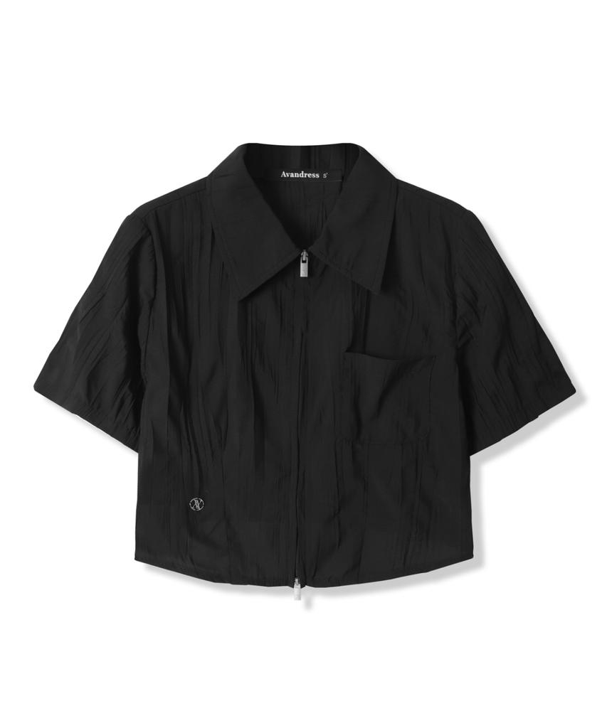 AVANDRESS Mini Femi Pleats Shirts Zip-Up - 3Col