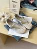 Leather split-toed shoes women's 2025 spring new versatile casual pig's trotters soft-soled soft-faced shallow-mouth single shoes
