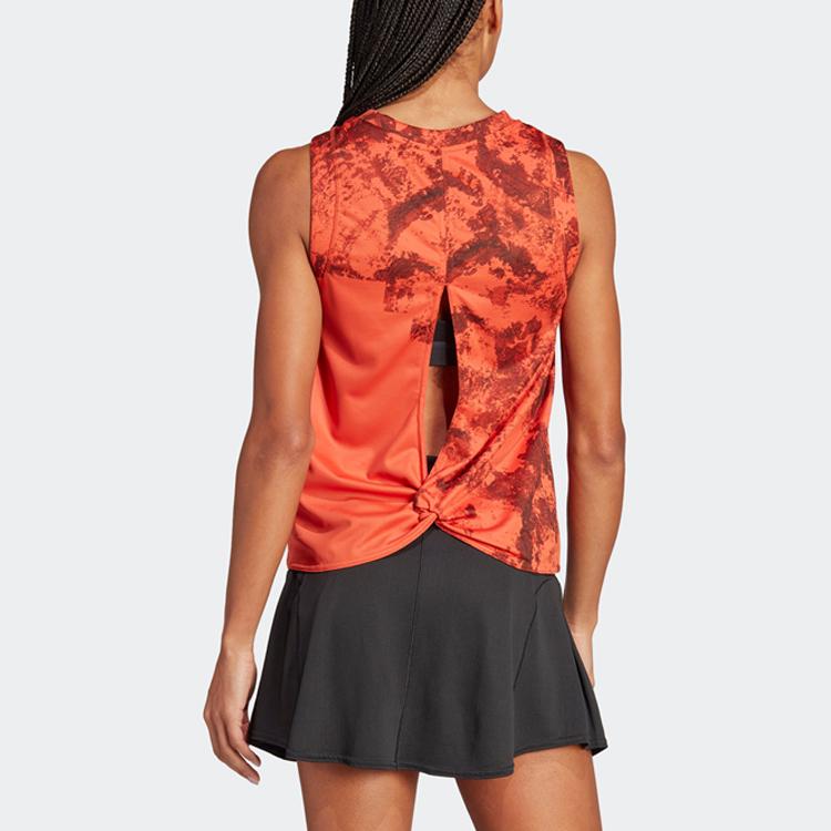 Adidas Paris Tennis Heat.Rdy Match Tank Top With Tie-Dye Print And Logo Women Tops Multicolor HY4081