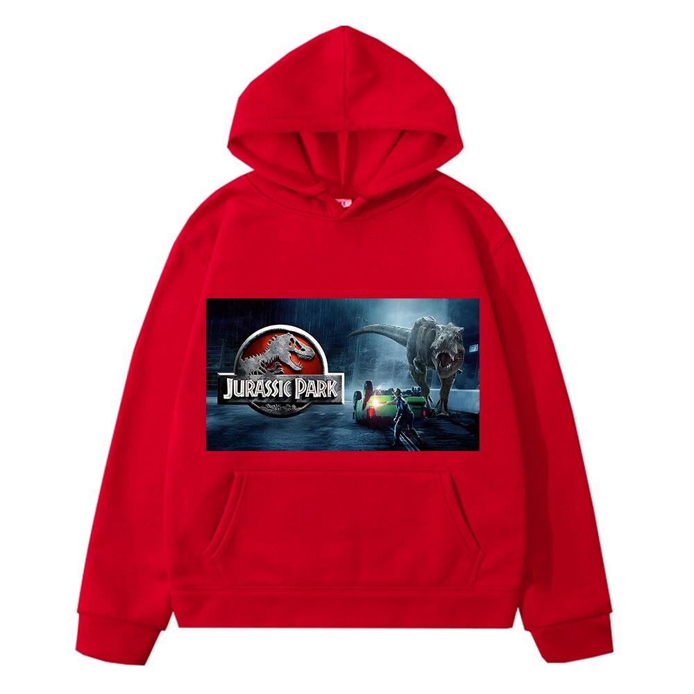 Dinosaur Kids Clothes Girls Boy Fleece Sweatshirt Pullover Autumn Jacket Print Jurassic World Dominio Anime Hoodies Y2k Sudadera